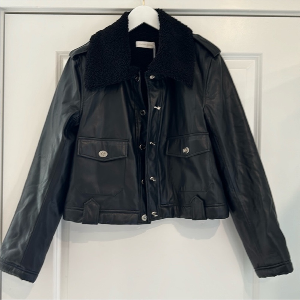 Jonathan simkhai vegan leather Sherpa jacket 🧥